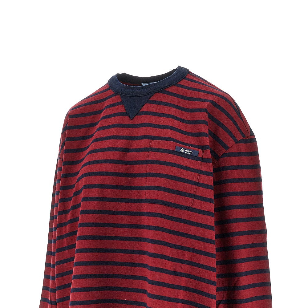 Oversized T-shirt with striped motif