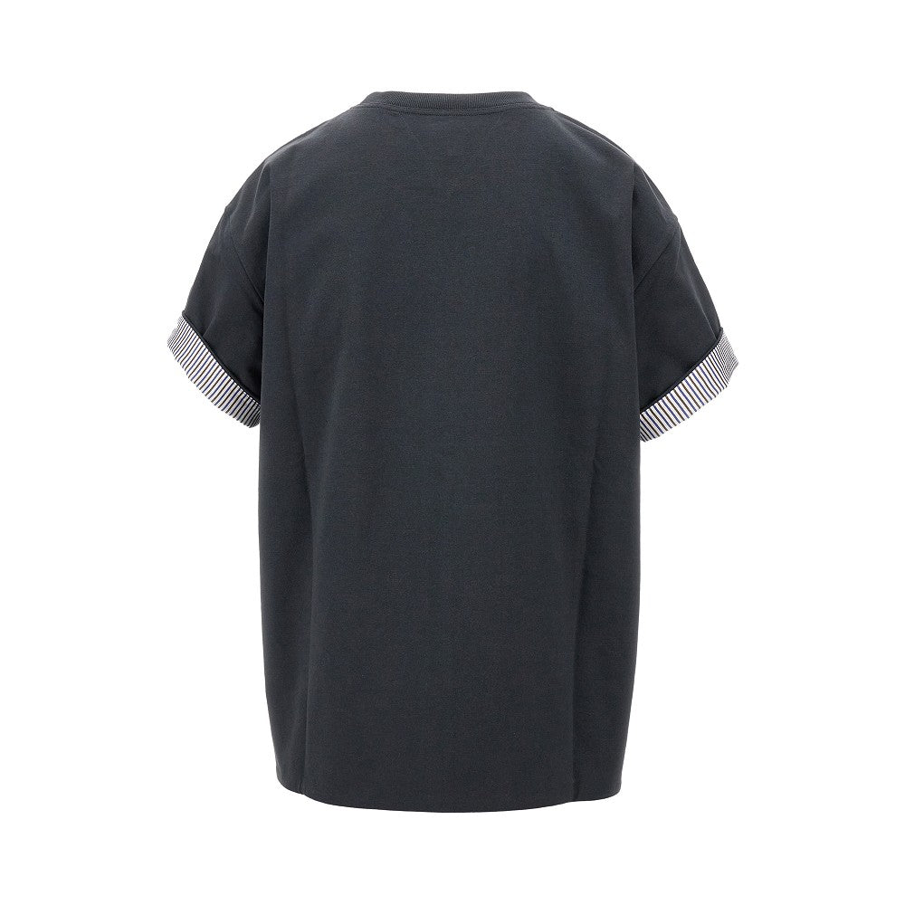 T-shirt with striped lining