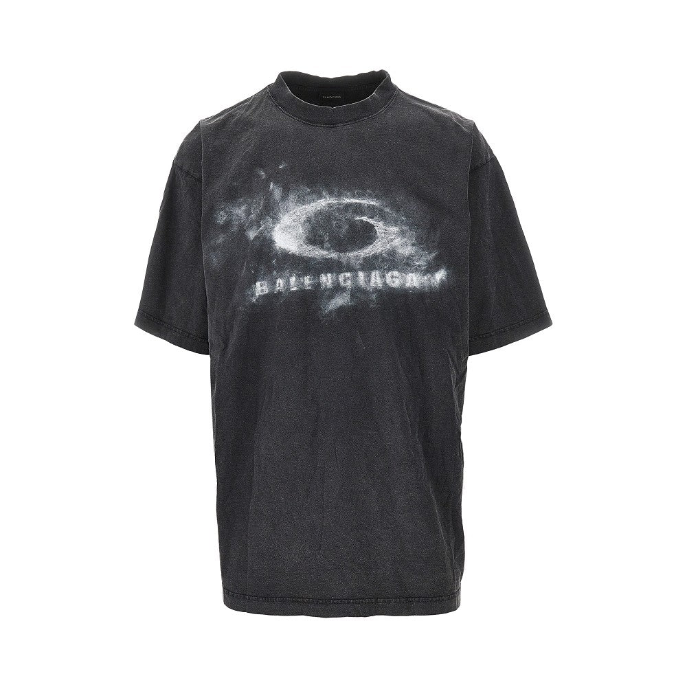 'Washed Crayon Loop' print T-shirt