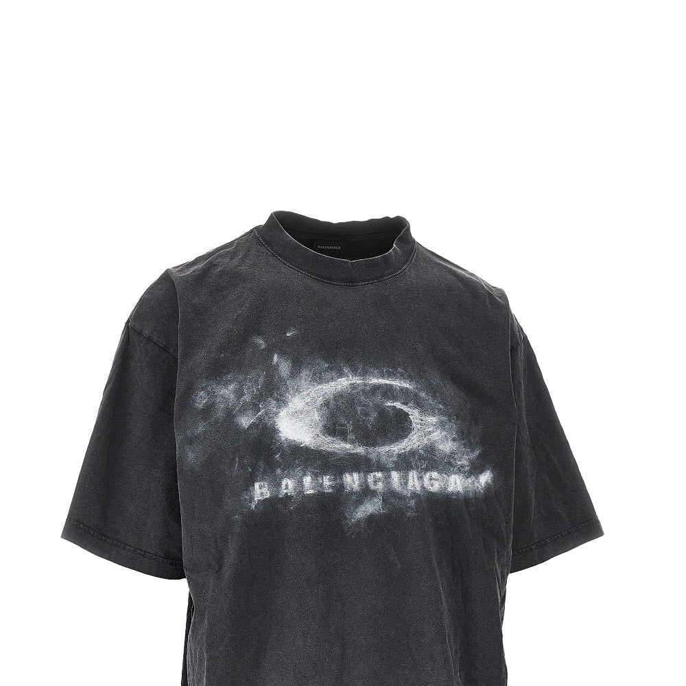 'Washed Crayon Loop' print T-shirt