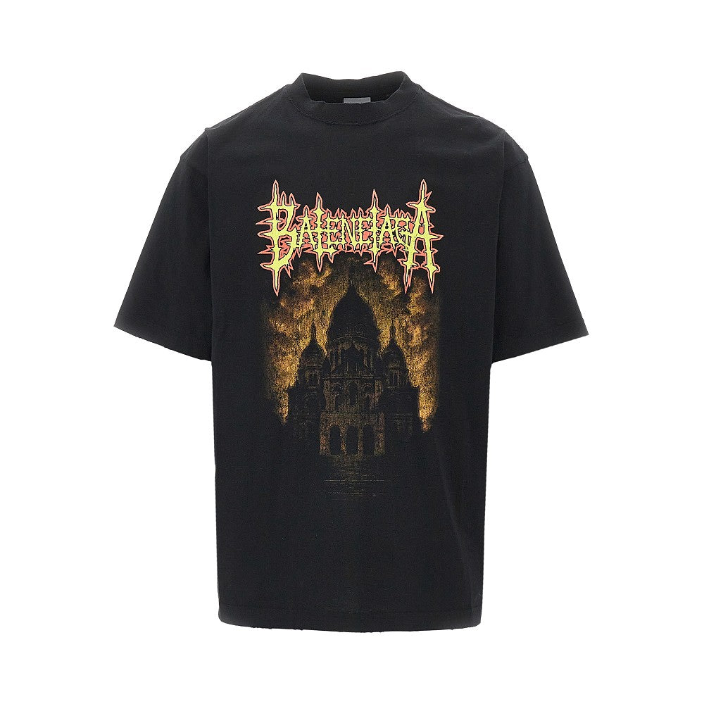 T-shirt in cotone con stampa Sacre Coeure