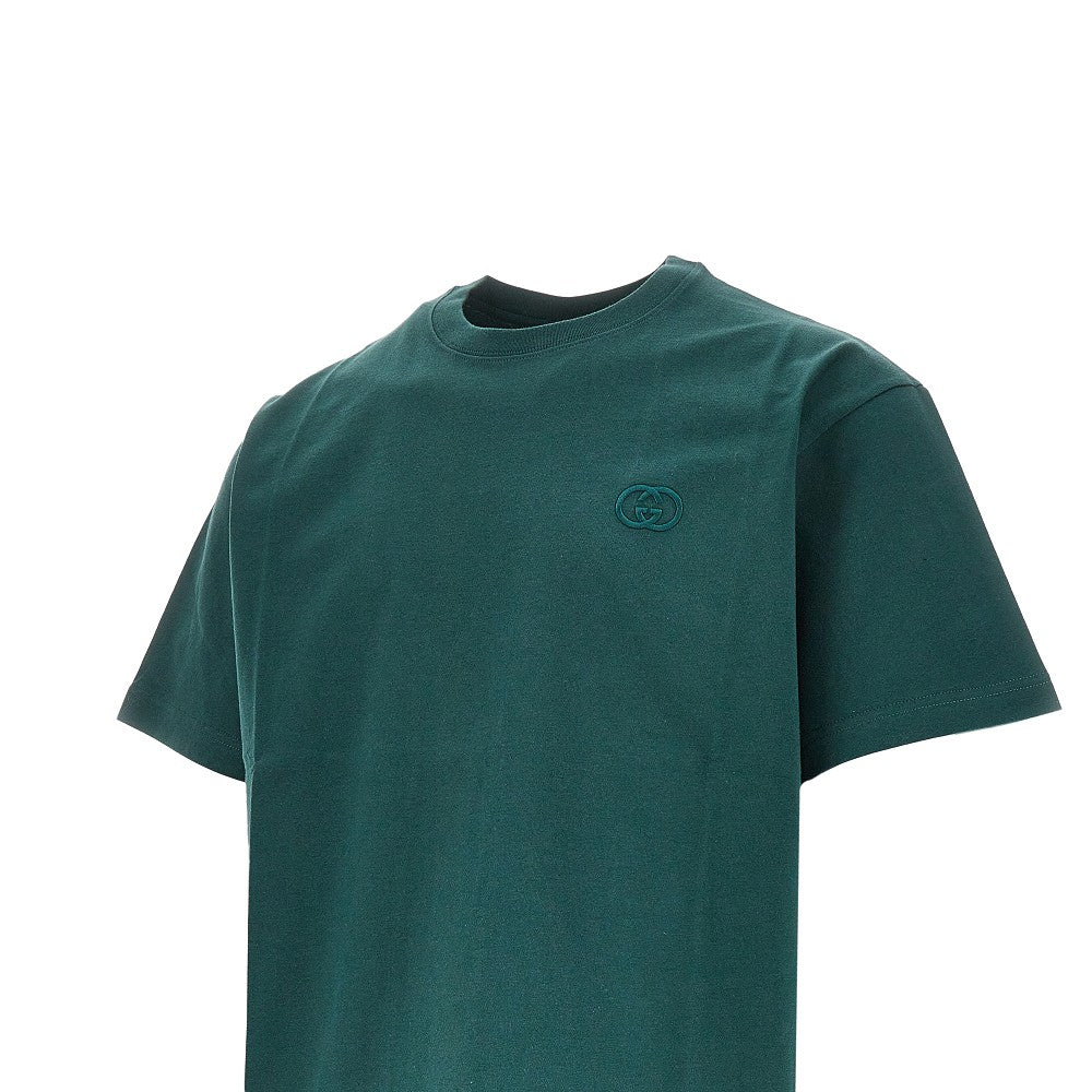 T-shirt con ricamo Incrocio GG