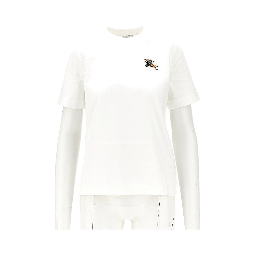 T-shirt con ricamo Knight Check