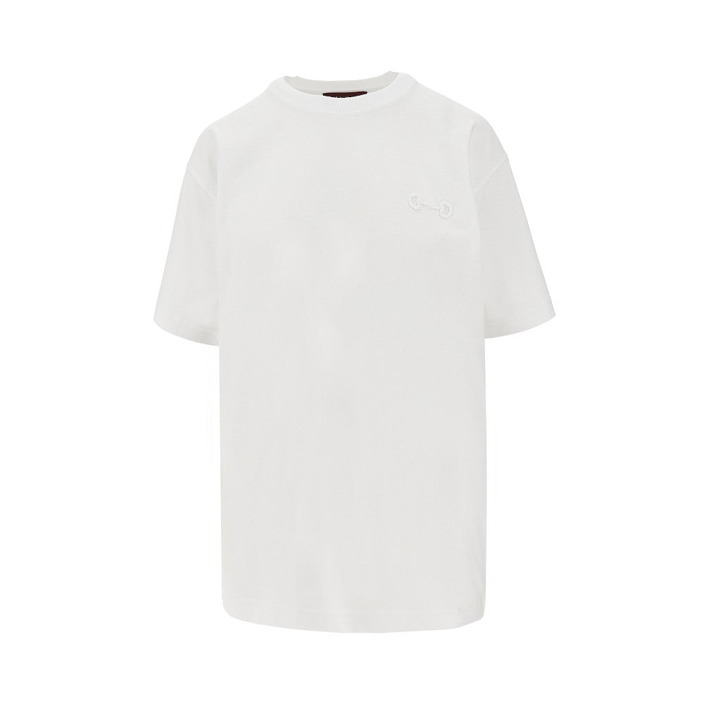 Beaded Horsebit embroidery T-shirt