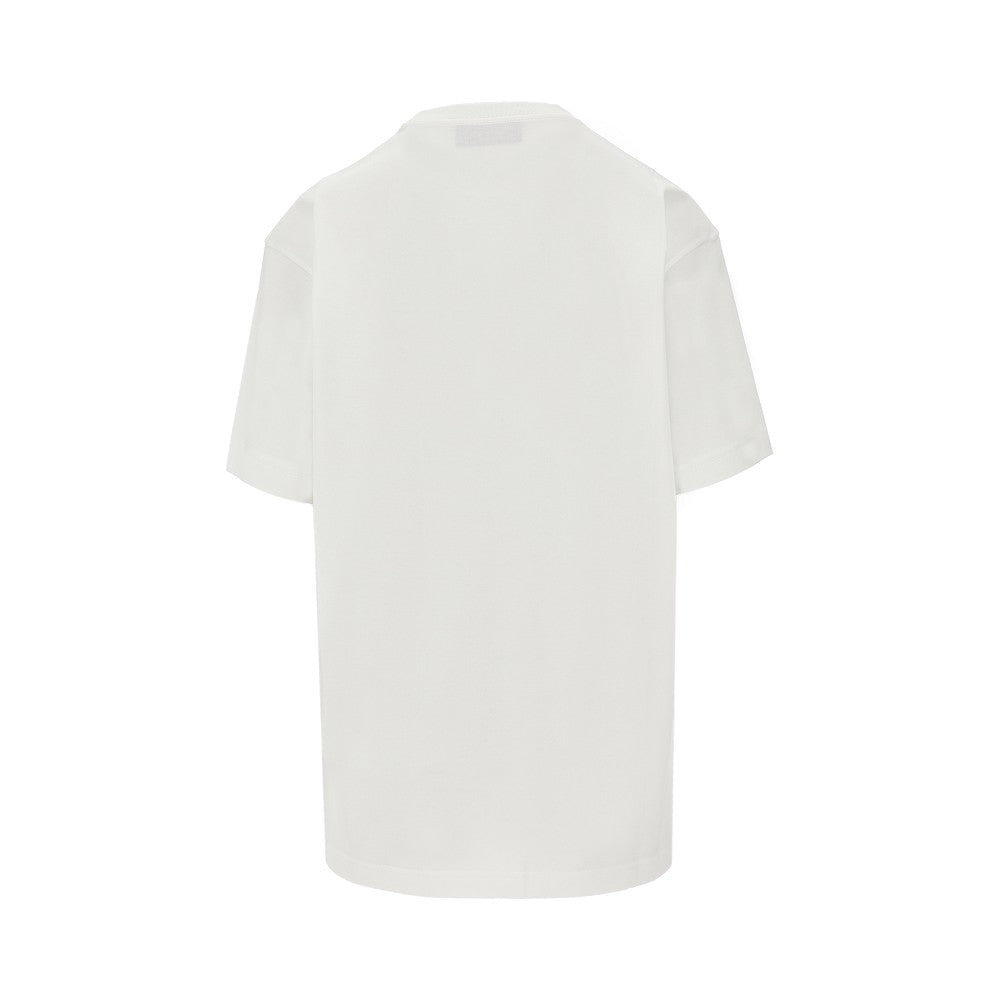 T-shirt con ricamo Morsetto in perline