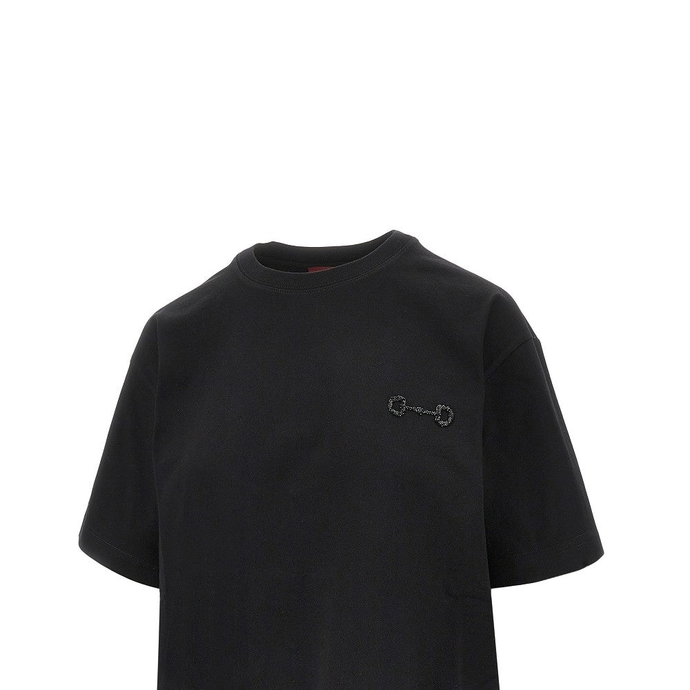 Beaded Horsebit embroidery T-shirt