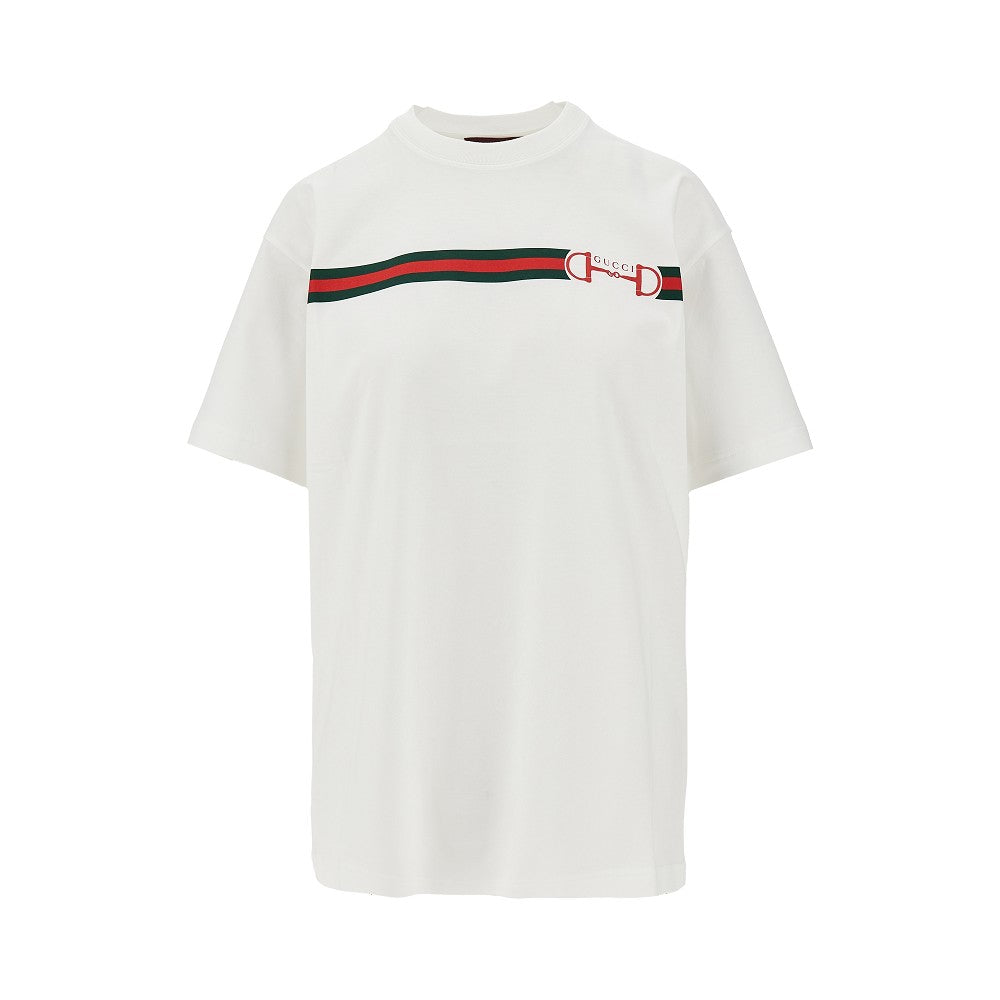 Web and Horsebit print T-shirt