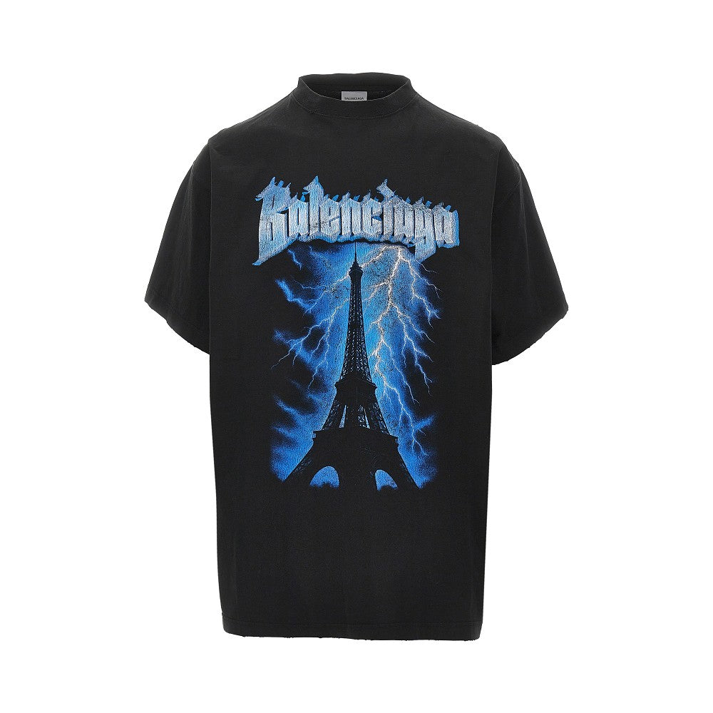 'Paris Thunderstorm' oversized T-shirt