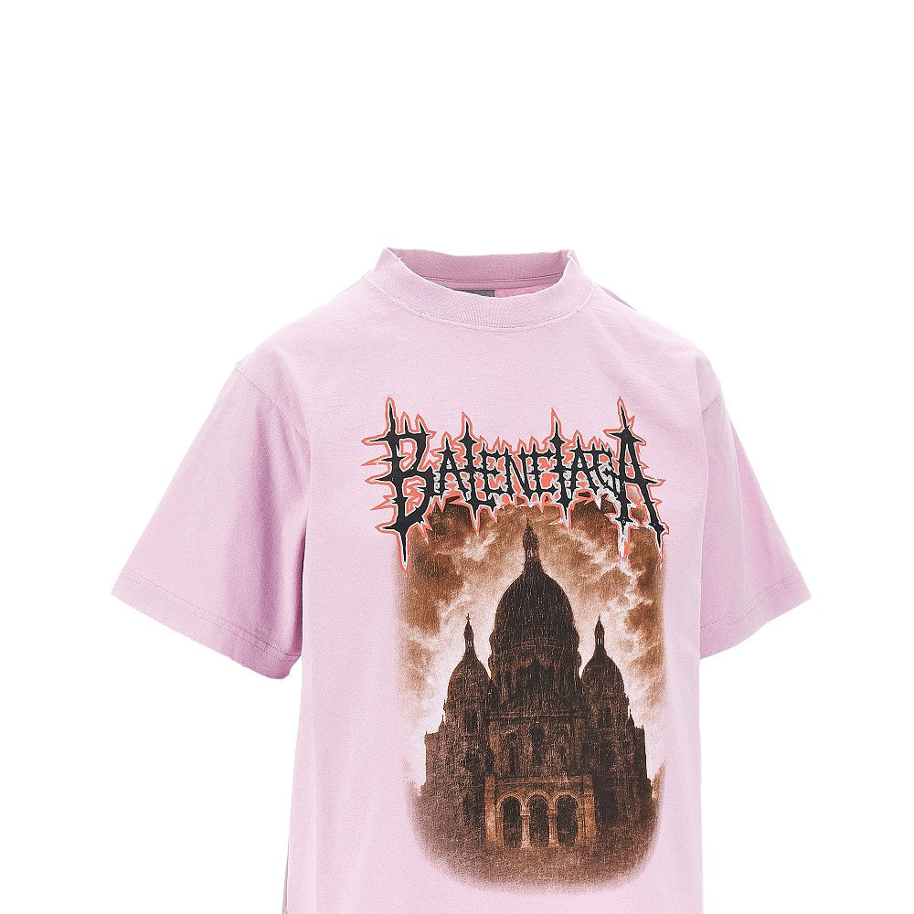 T-shirt 'Sacré Cœur' in jersey distressed