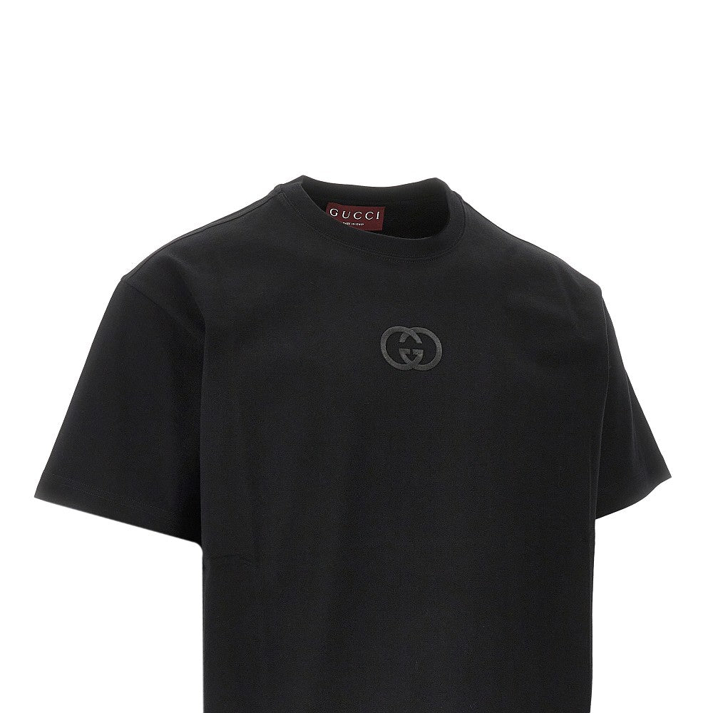 T-shirt con ricamo Incrocio GG