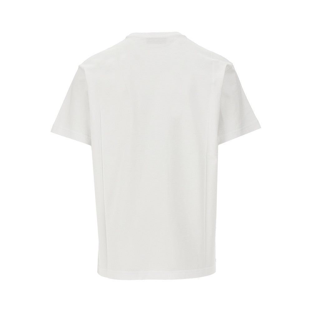 Printed and embroidered T-shirt
