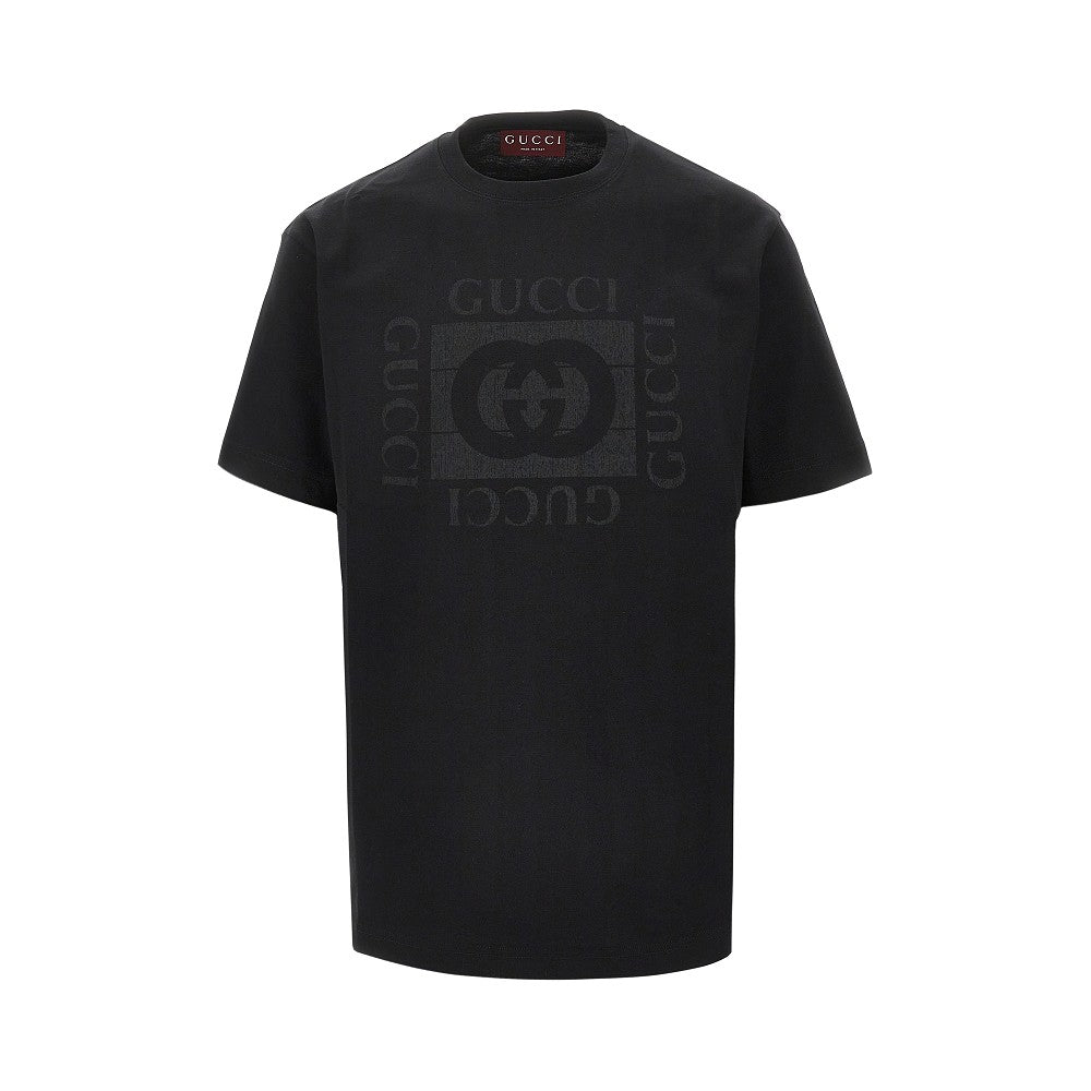 Used effect logo print T-shirt