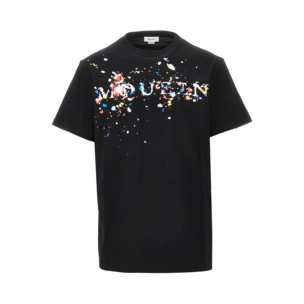 T-shirt con stampa logo coriandoli