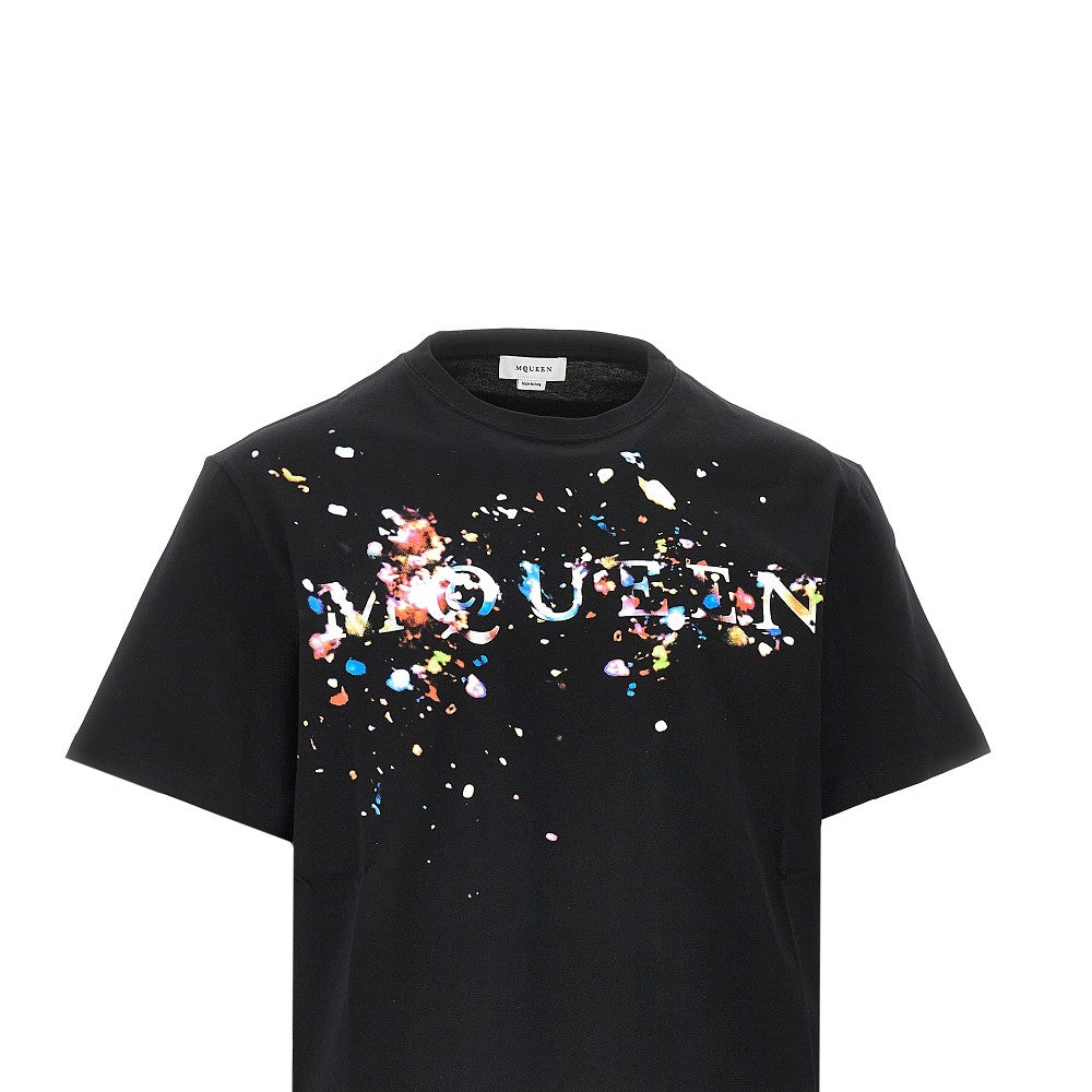 T-shirt con stampa logo coriandoli