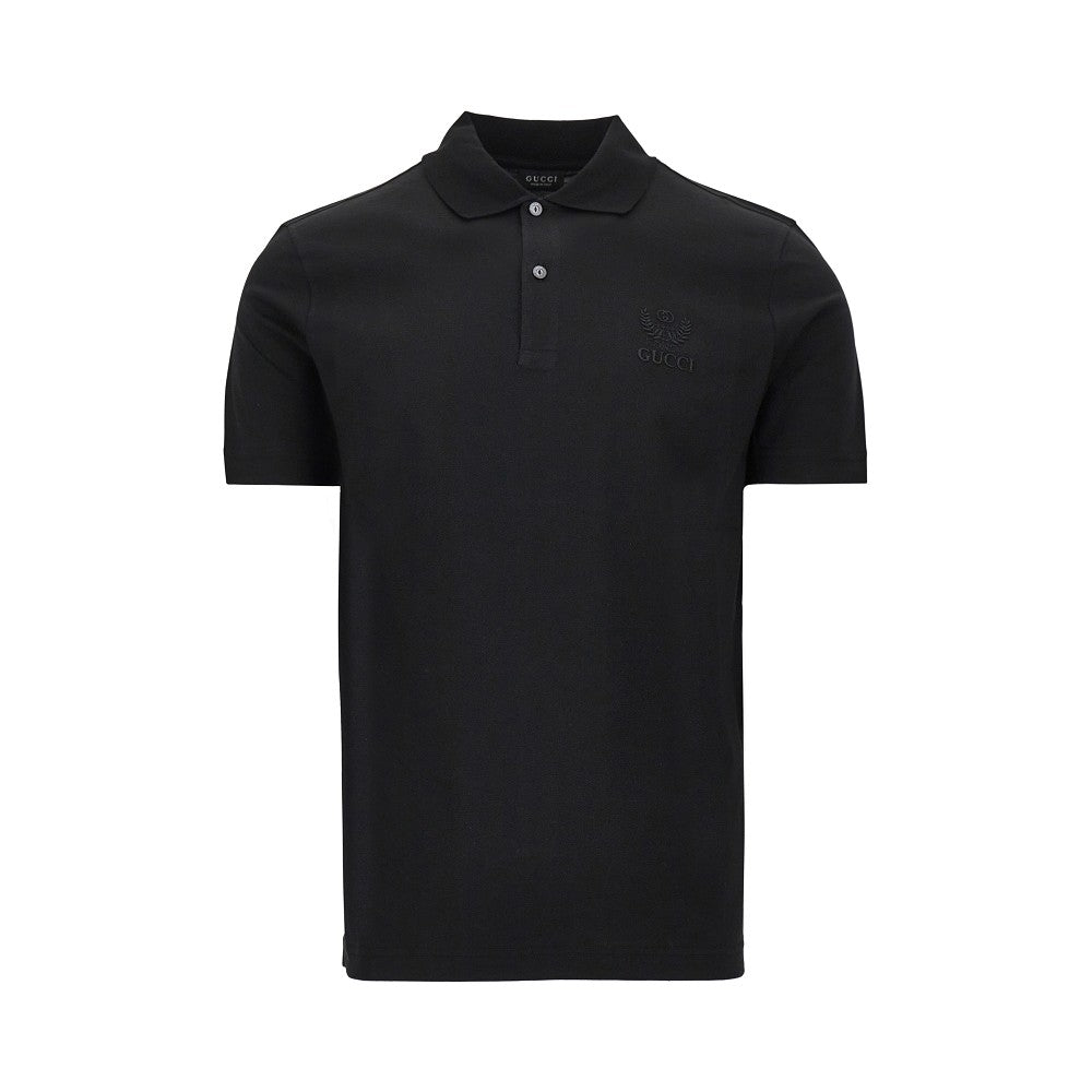 Polo in jersey di cotone con ricamo logo