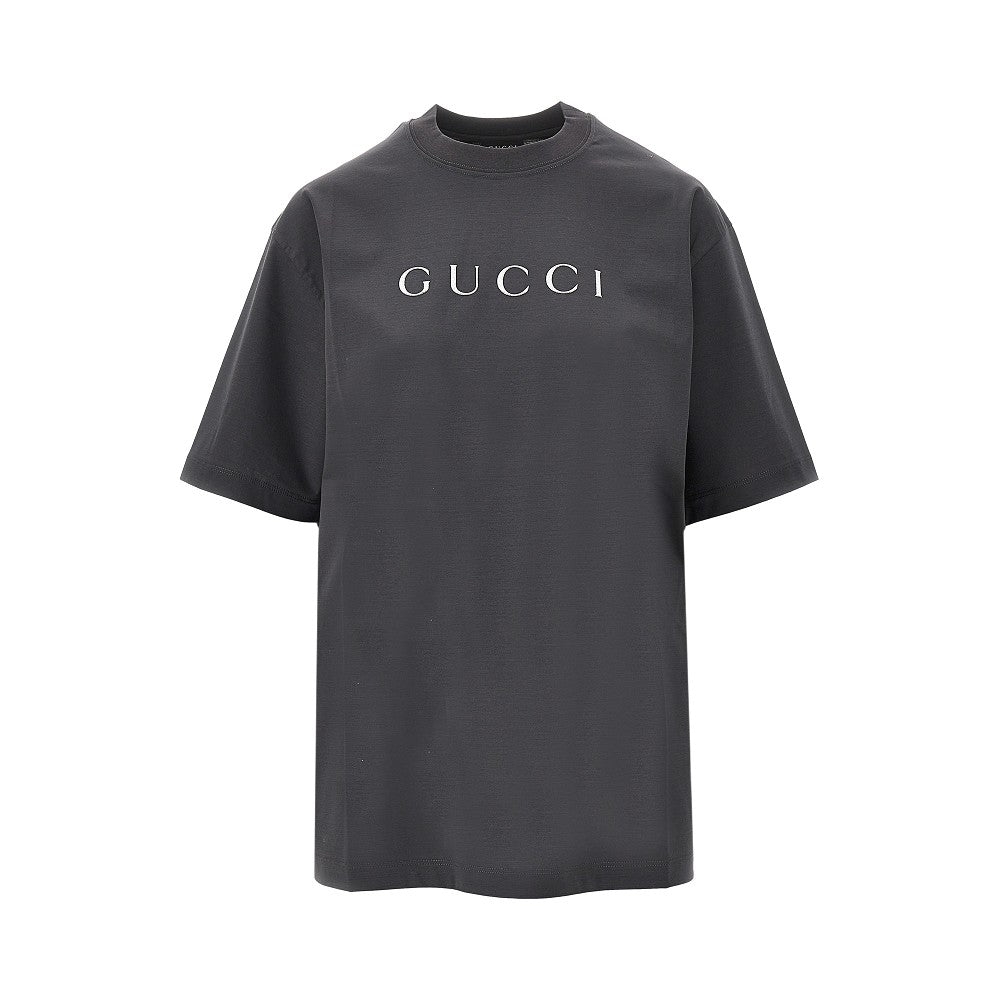 T-shirt con stampa glitterata