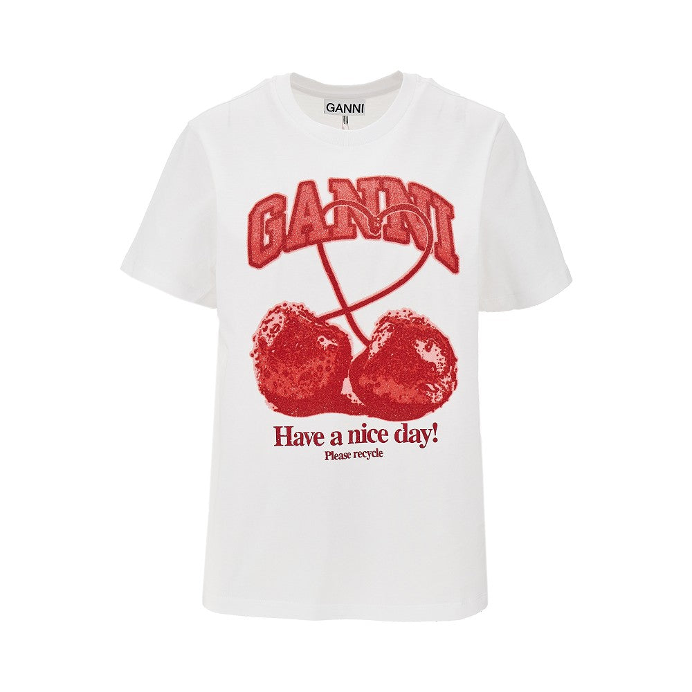 T-shirt in cotone con stampa 'Cherry'