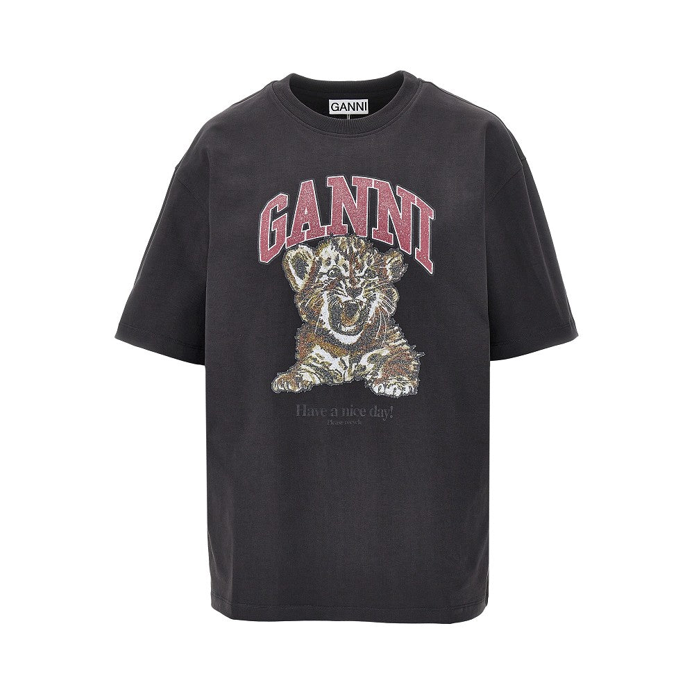 Cotton T-shirt with 'Tiger' print