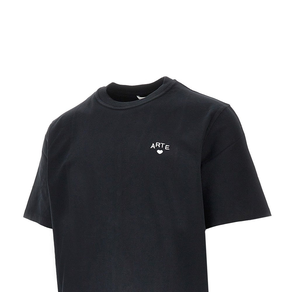 T-shirt in jersey di cotone con ricamo