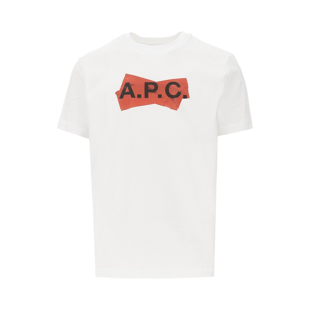 Tape logo print T-shirt