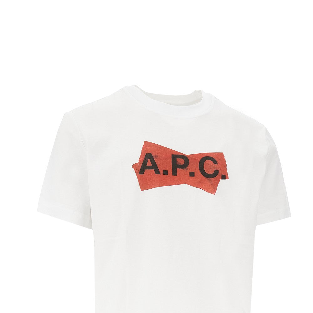 Tape logo print T-shirt