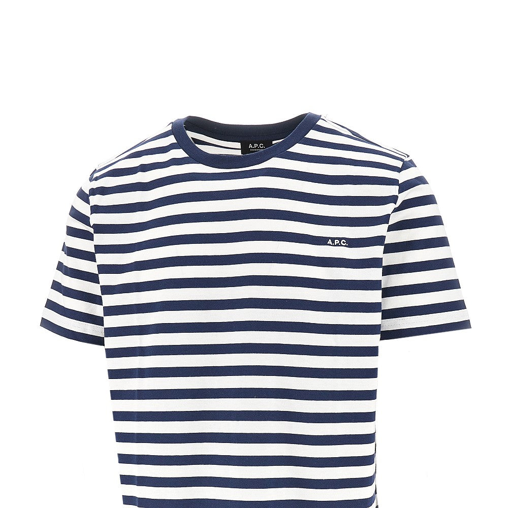 Organic cotton t-shirt with striped motif