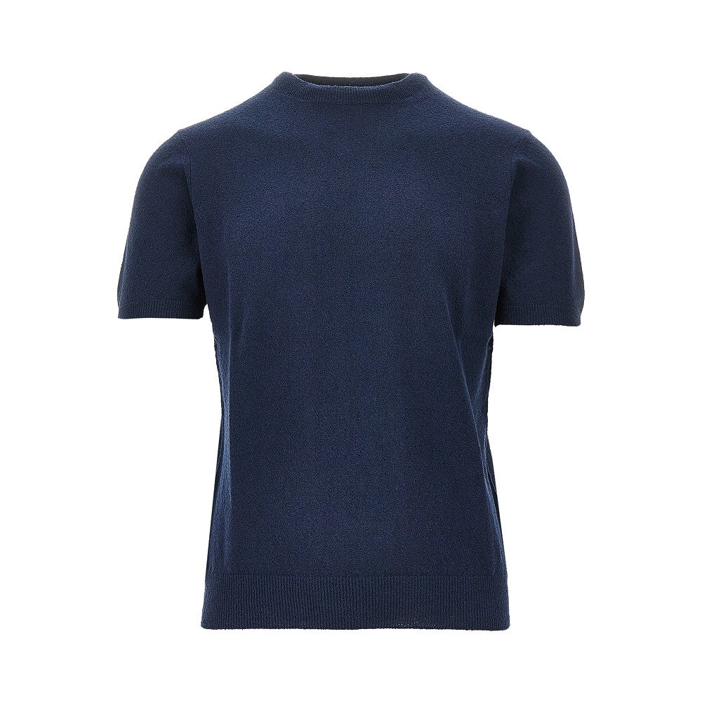 Terry-effect knitted T-shirt