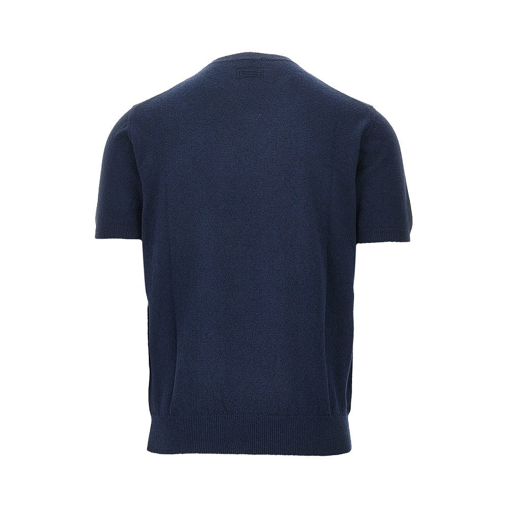 Terry-effect knitted T-shirt