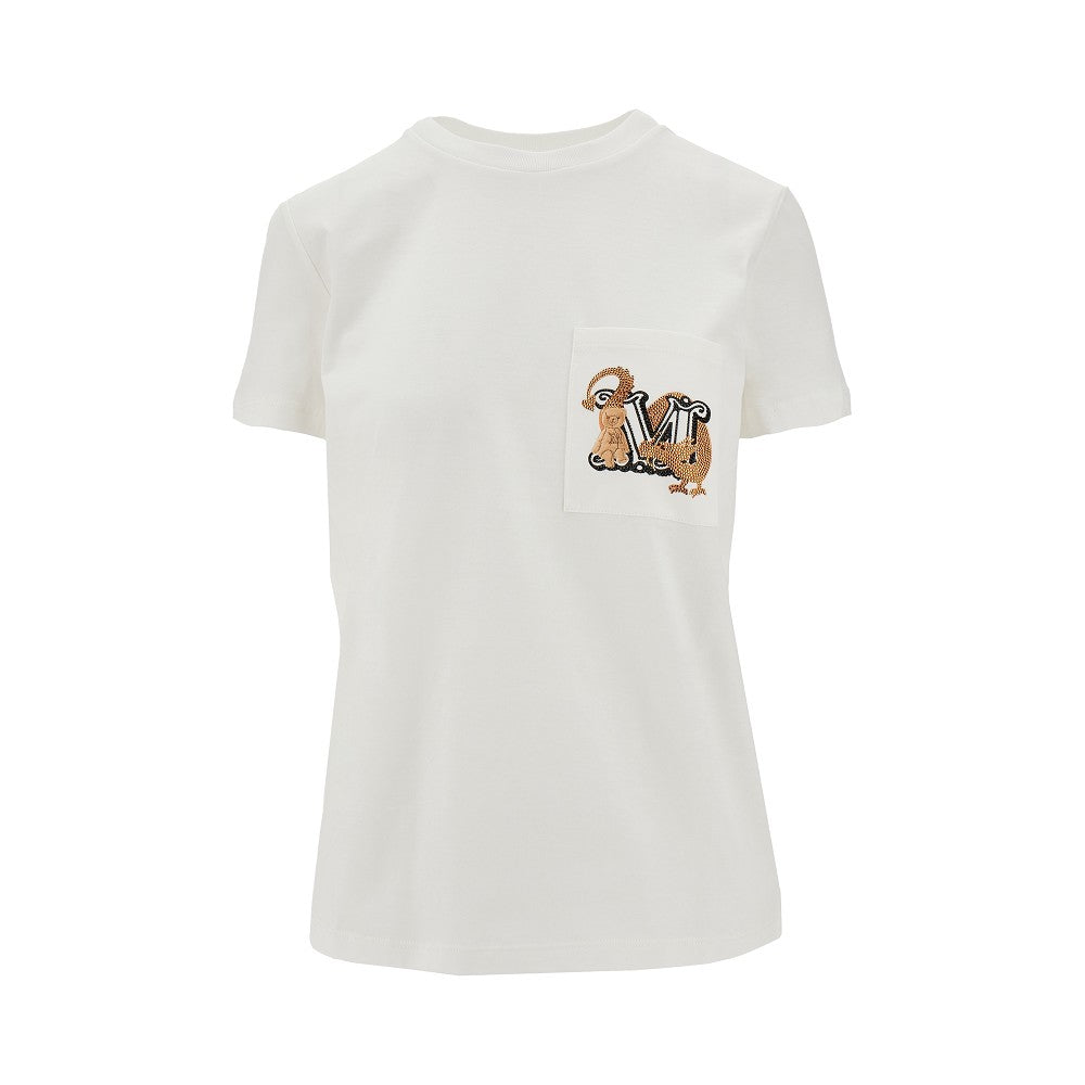 T-shirt con tasca logata