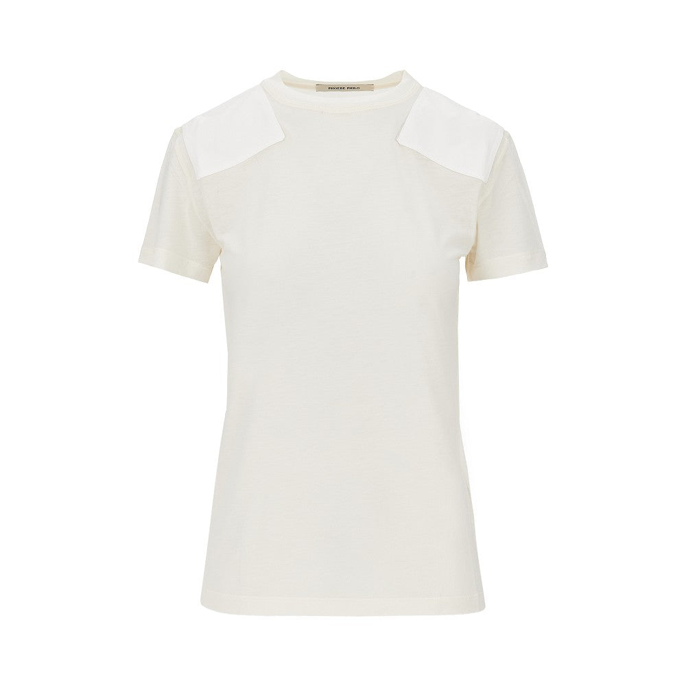 Cotton and lyocell T-shirt with patch