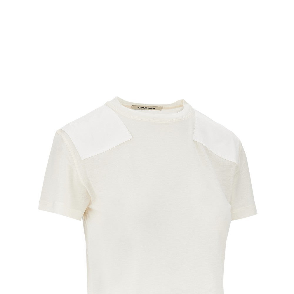 Cotton and lyocell T-shirt with patch