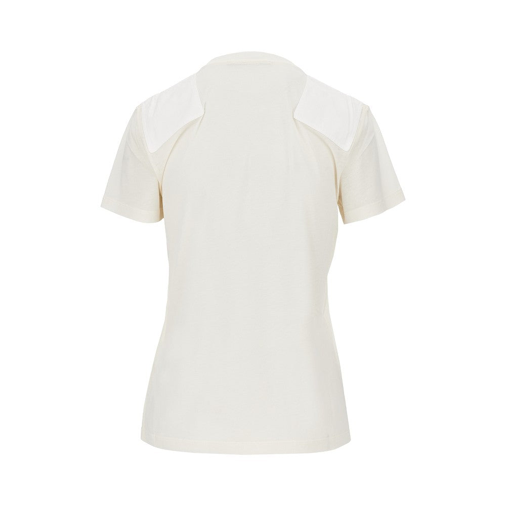 Cotton and lyocell T-shirt with patch