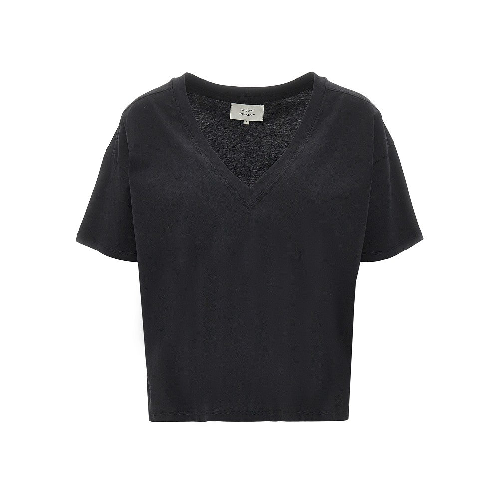 T-shirt con scollo a V 'FAAA LDS'