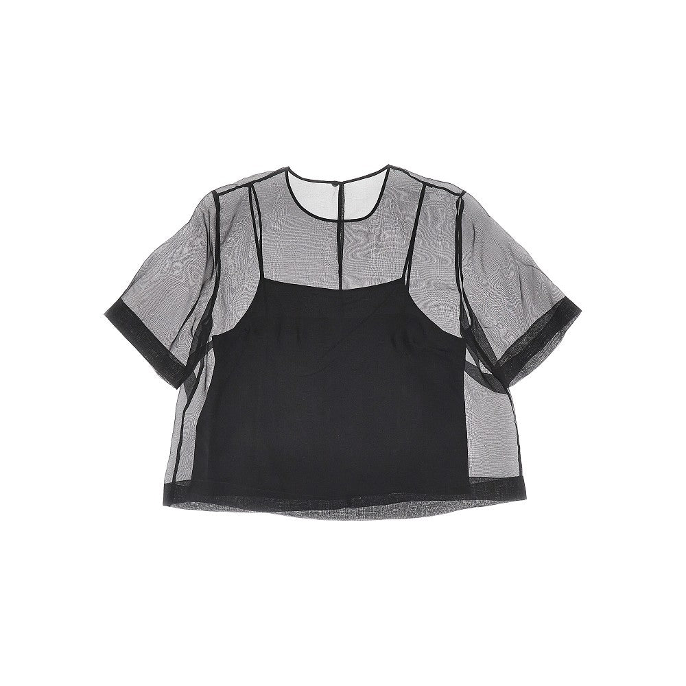 Top in organza di seta