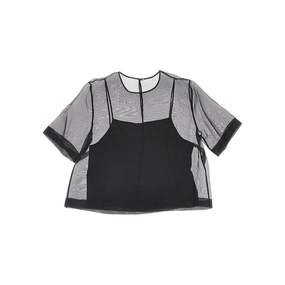 Top in organza di seta