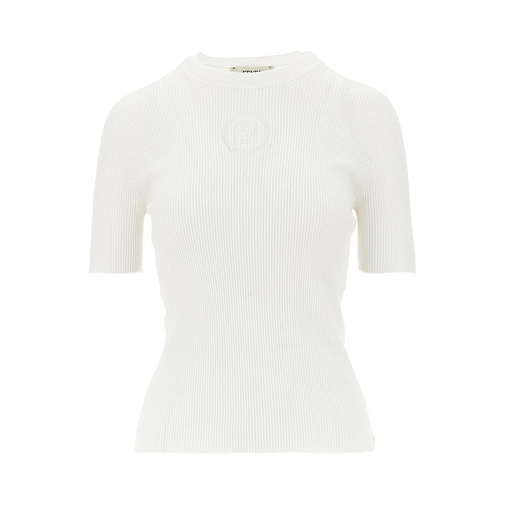 'Fendi Stamp 1925' ribbed cotton T-shirt