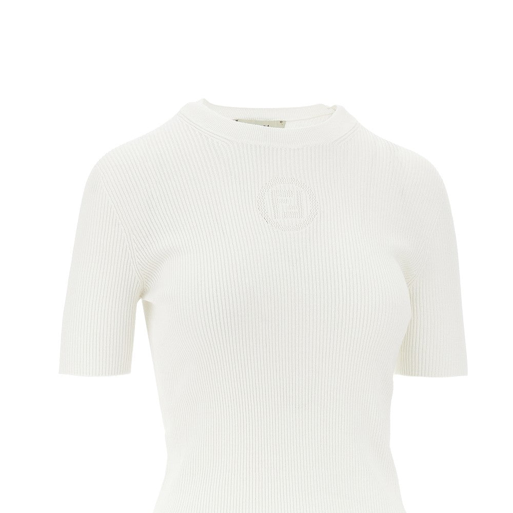 'Fendi Stamp 1925' ribbed cotton T-shirt