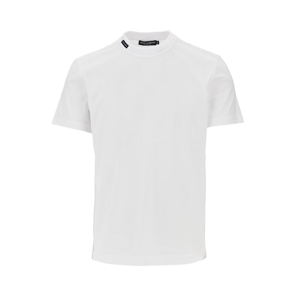 T-shirt con girocollo doppio