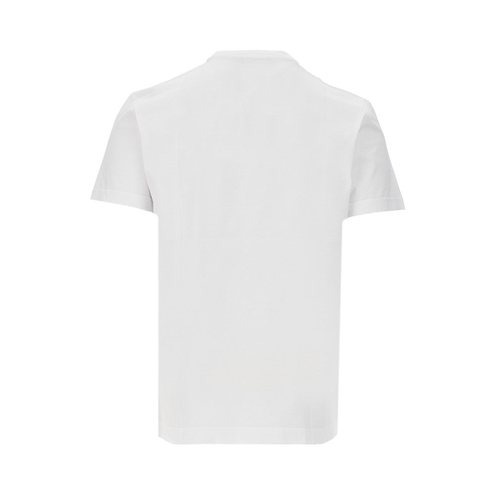 T-shirt con girocollo doppio