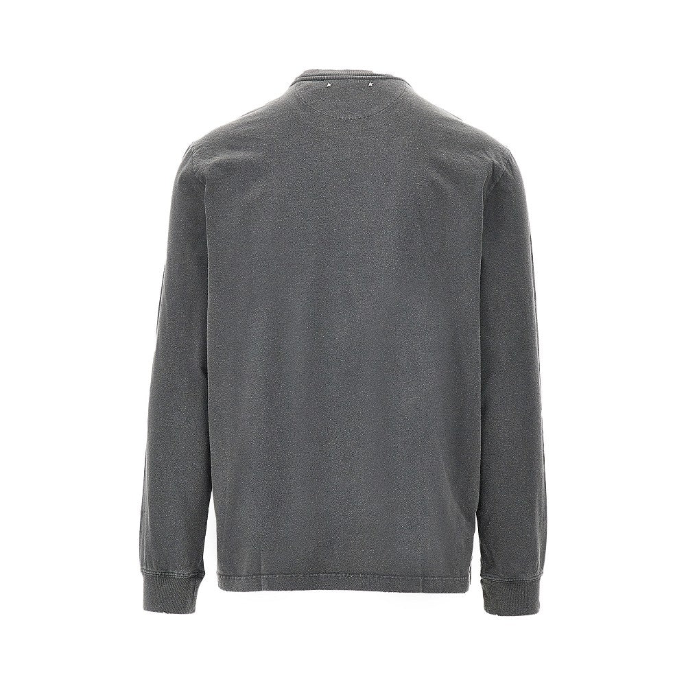 Used-effect cotton T-shirt