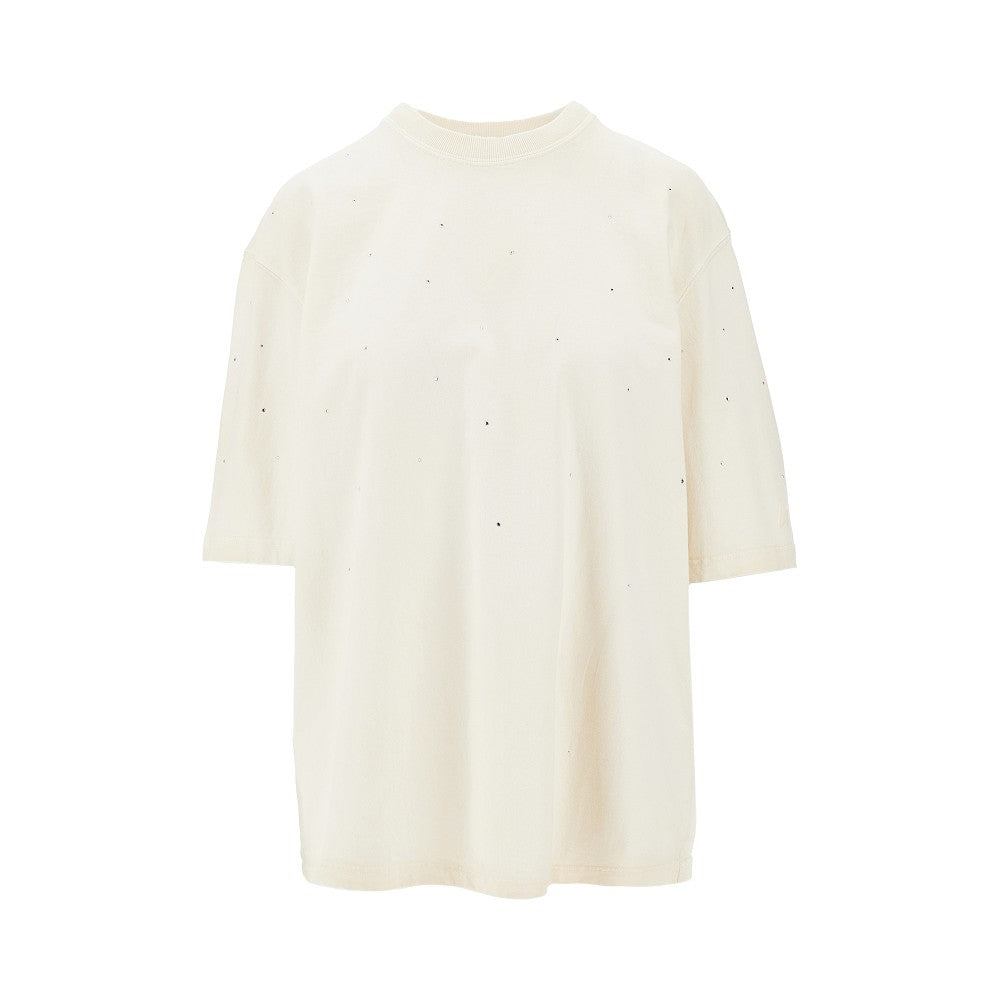 T-shirt in cotone con strass