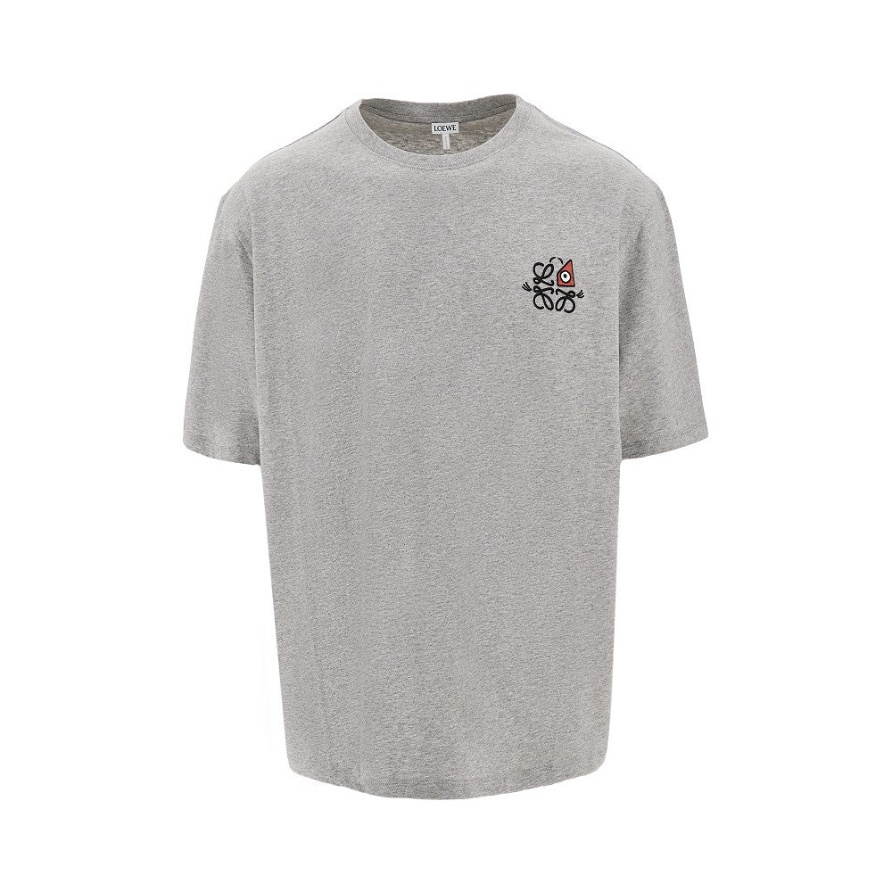 T-shirt in jersey con ricamo Anagram