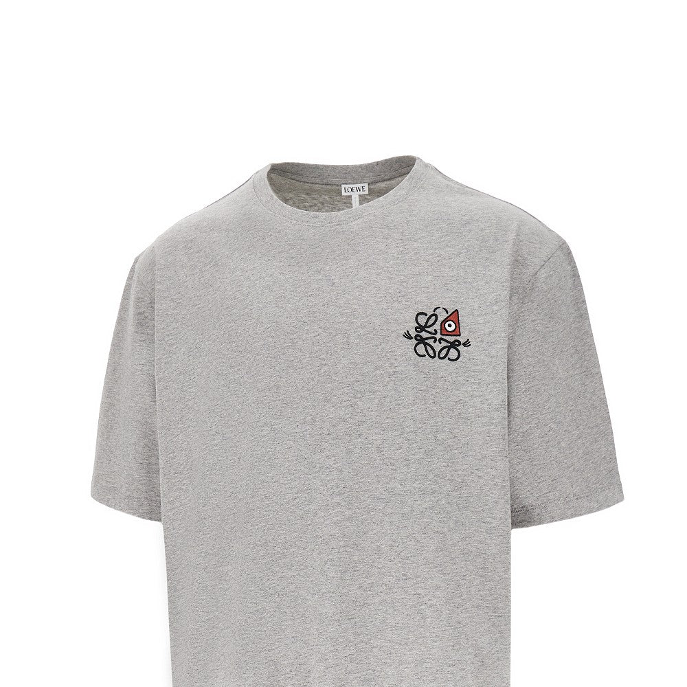 T-shirt in jersey con ricamo Anagram