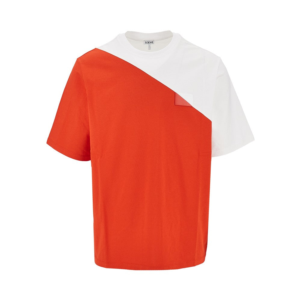 T-shirt in cotone con patch logo
