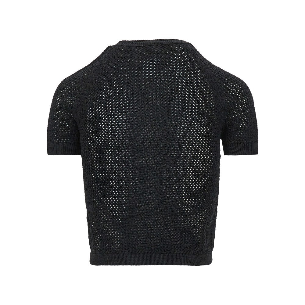 Top in maglia crochet