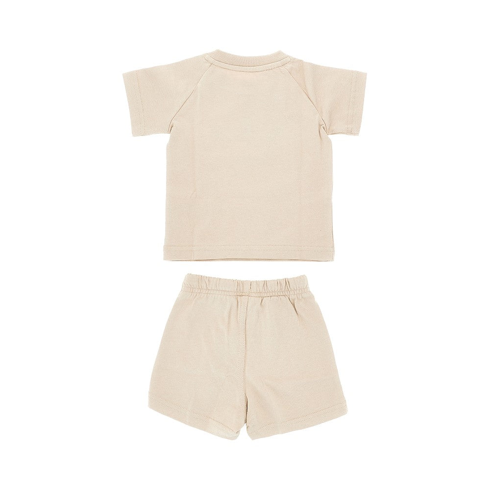 Logo print jersey two-piece set