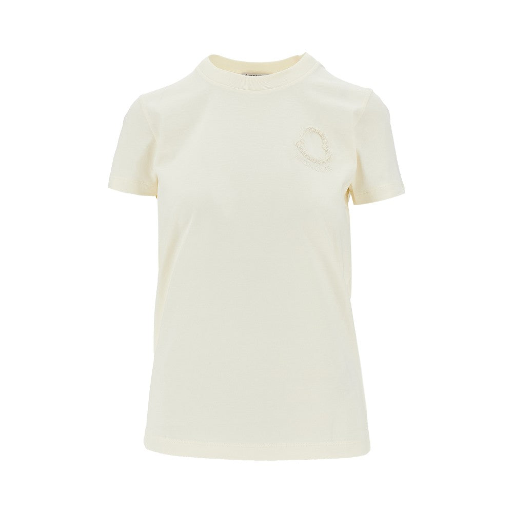 Terry-stitch logo embroidery T-shirt