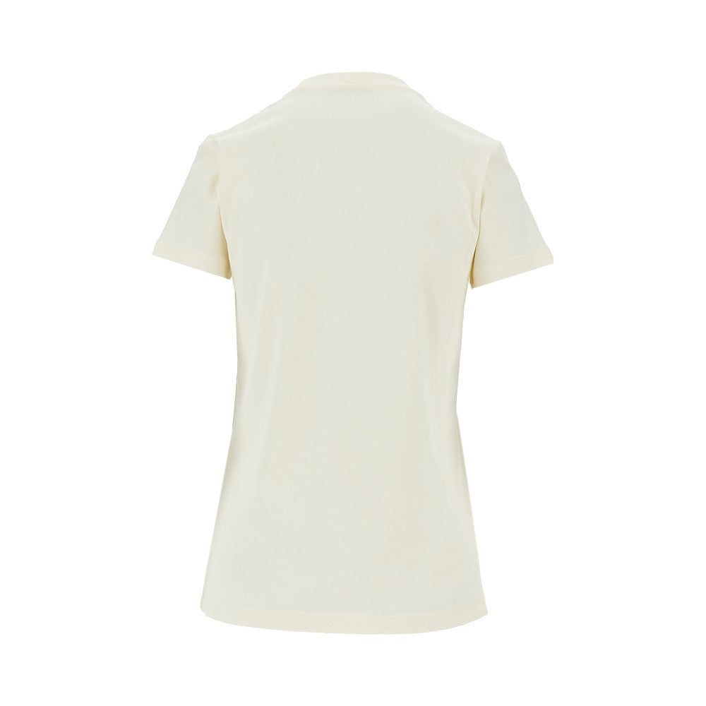 Terry-stitch logo embroidery T-shirt