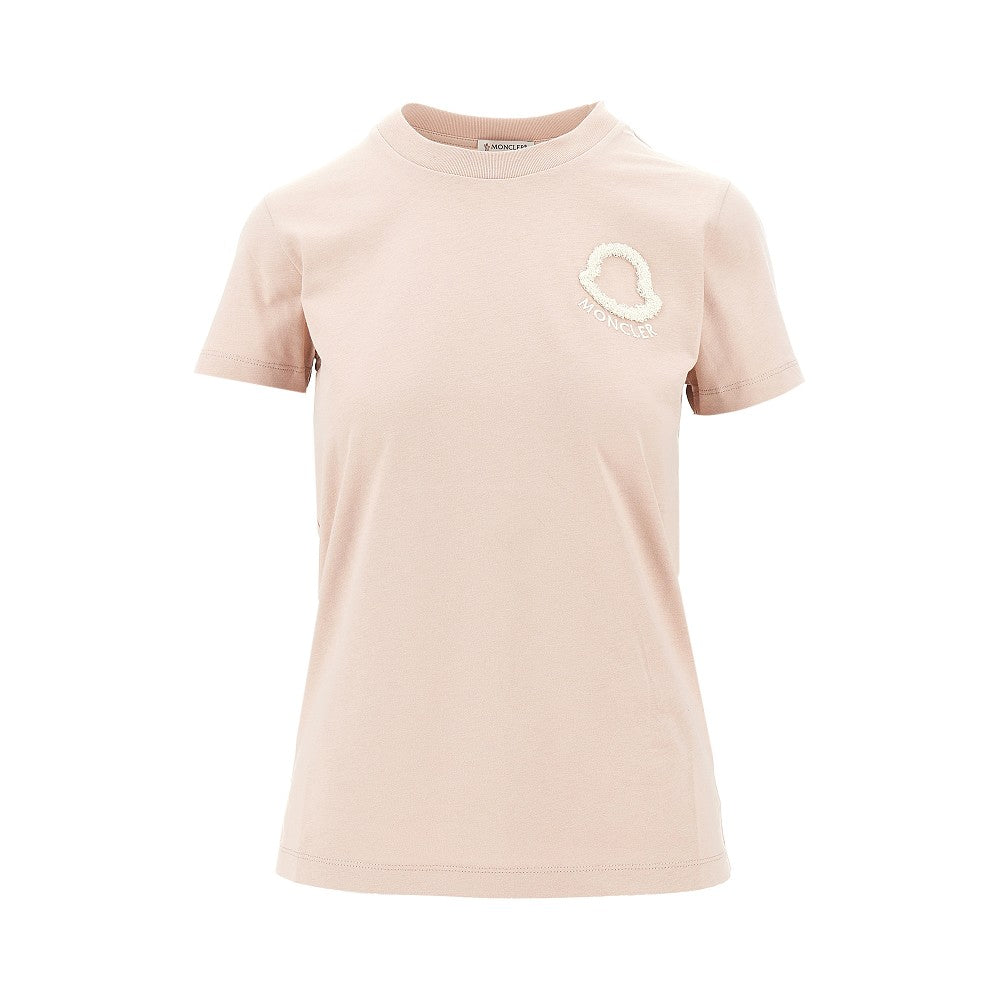 Terry-stitch logo embroidery T-shirt