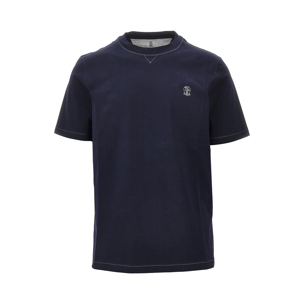 T-shirt con logo ricamato